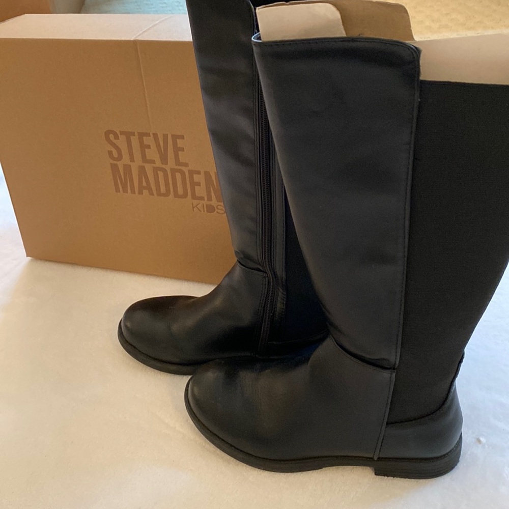 Girls black riding boots